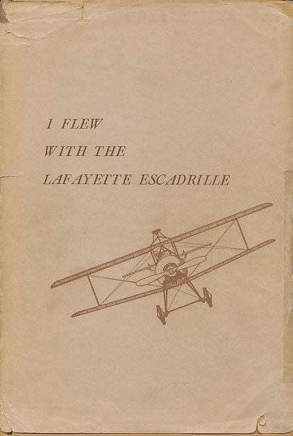 Dust jacket of I Flew With the Lafayette Escadrille by Edwin Parsons.